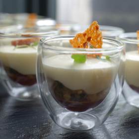 Textures of Chicken in Double Layered Shot Glass