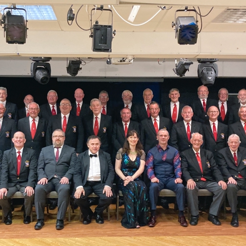 Performing as guest artists for Porthcawl Male Voice Choir