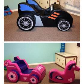 Batmobile and Priccess Carriage