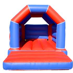 Plain Red & Blue Bouncy Castle Hire - Red & Black 11ft x 15ft Bouncy Castle