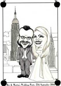 Caricature for Wedding Guests to Sign!