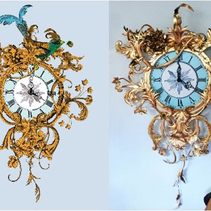 Goldleaf clock for Fortnum & Masion