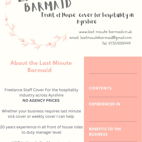 The Last Minute Barmaid