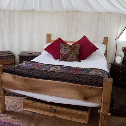 Inside yurt - Plush Tents Glamping