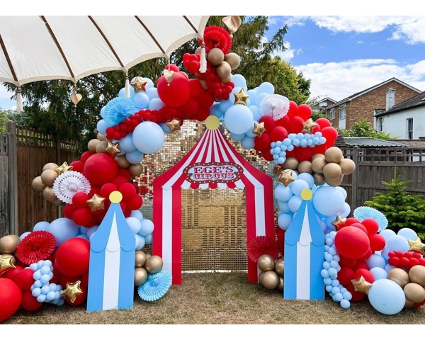 Circus balloon backdrop
