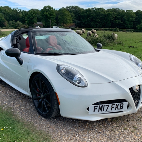 Alfa Romeo 4C Spider for Self Drive Hire