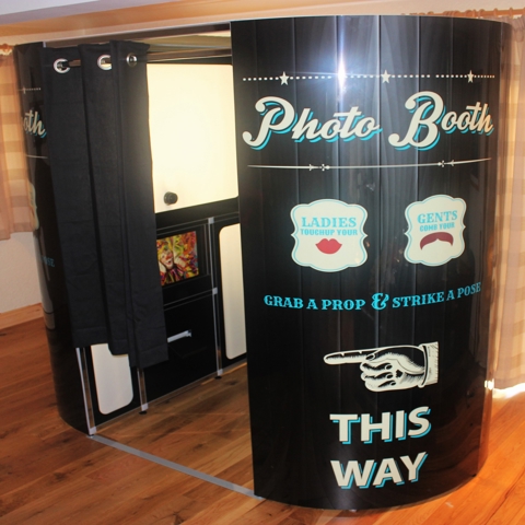 dark wood Photo Booth
